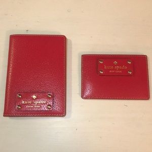 Kate spade passport cover and card case set